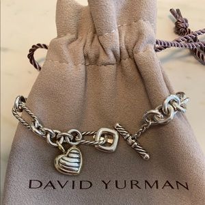 DY Silver & Gold Classic Heart Bracelet